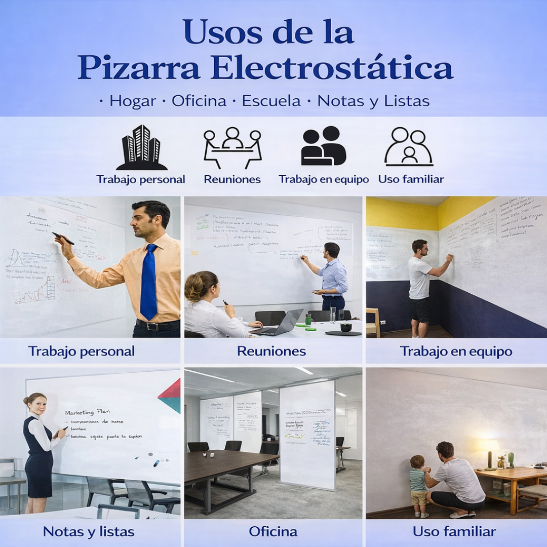 PegaPiz - Pizarra Electrostática Reutilizable