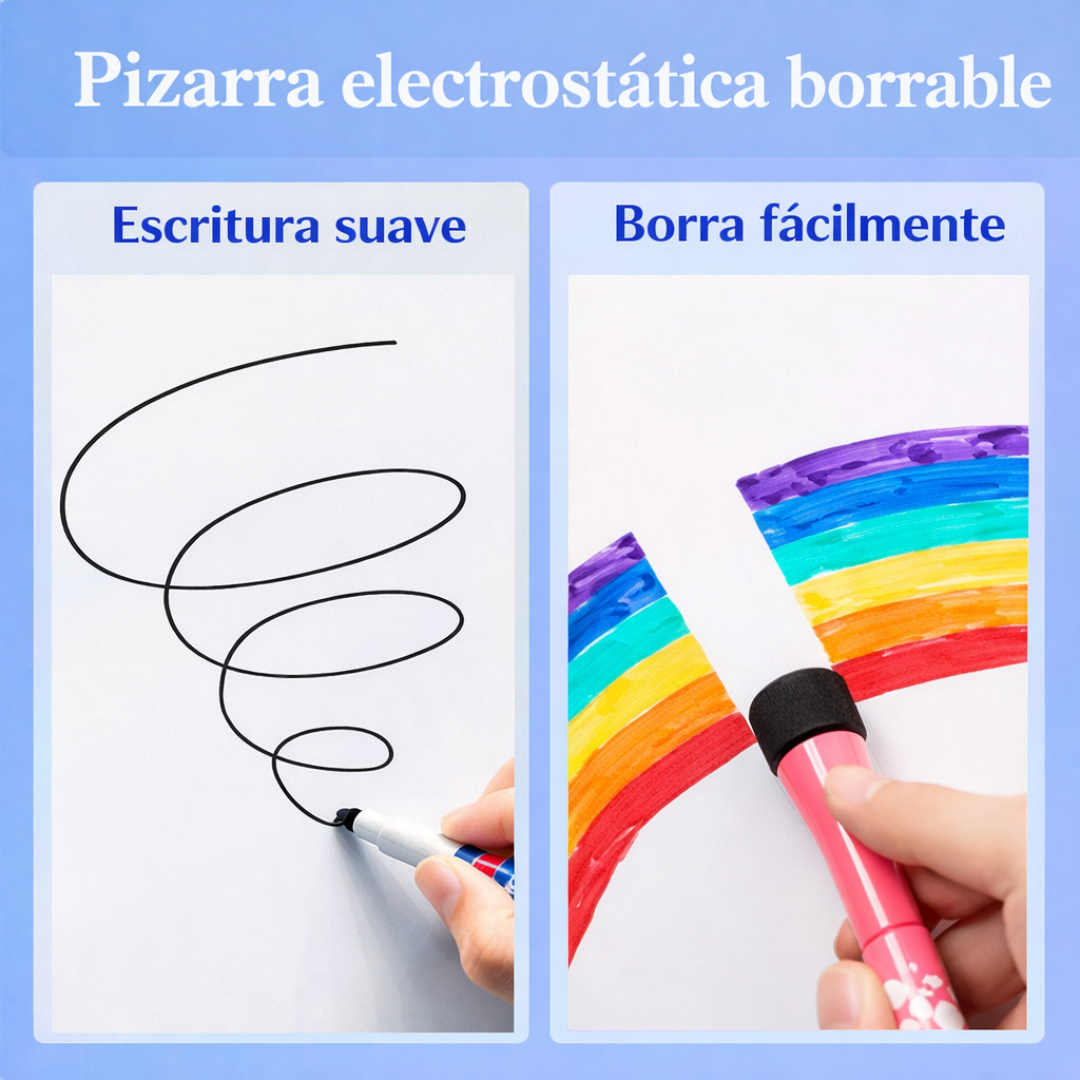 PegaPiz - Pizarra Electrostática Reutilizable